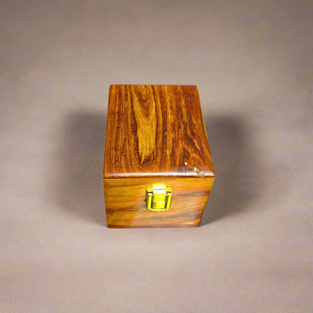 Wooden Watch Box ( 1 Portion ) With Solid Lid In Pure Shesham Wood