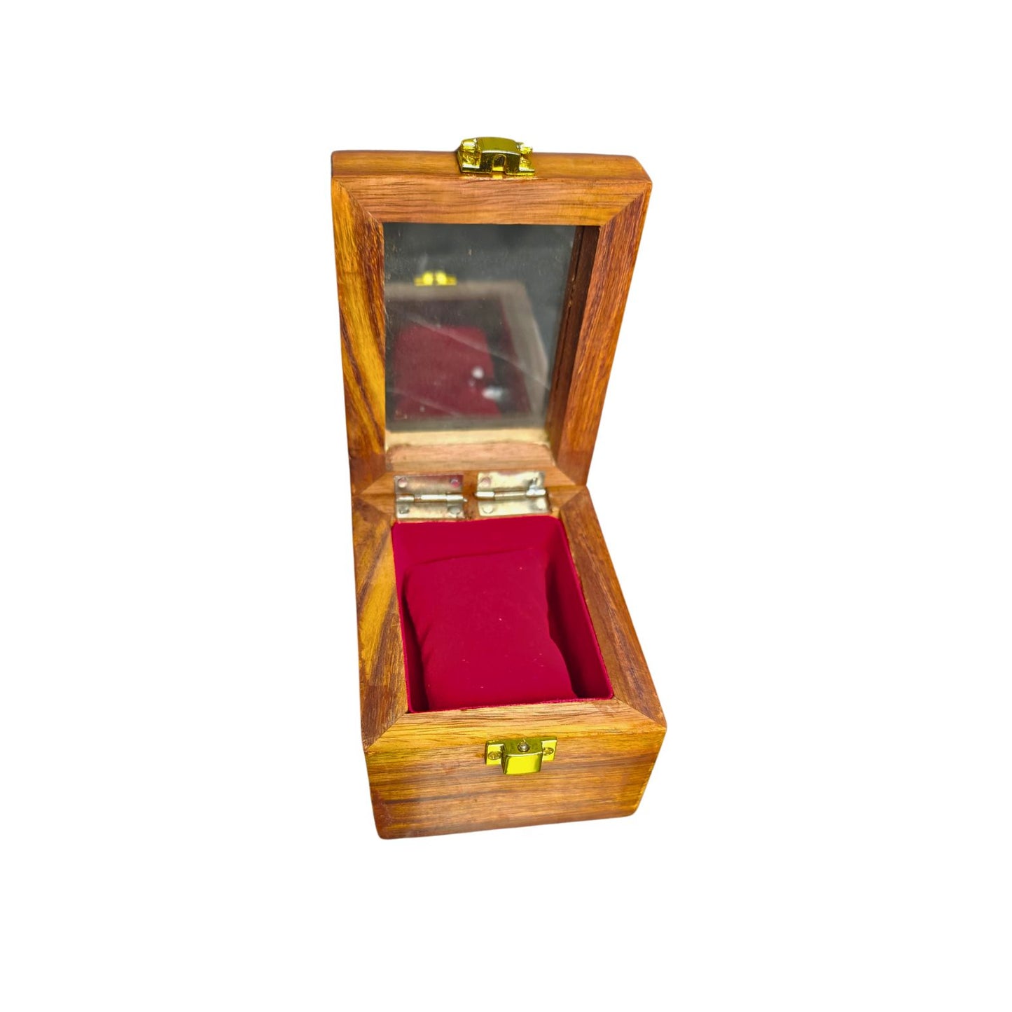 Wooden Watch Box ( 1 Portion ) With Glass Lid In Pure Shesham Wood