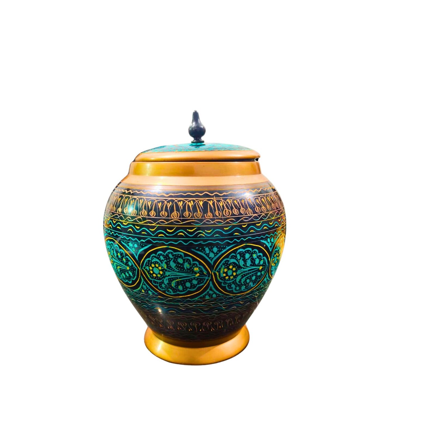 Green Naqshi Art Candy Jar