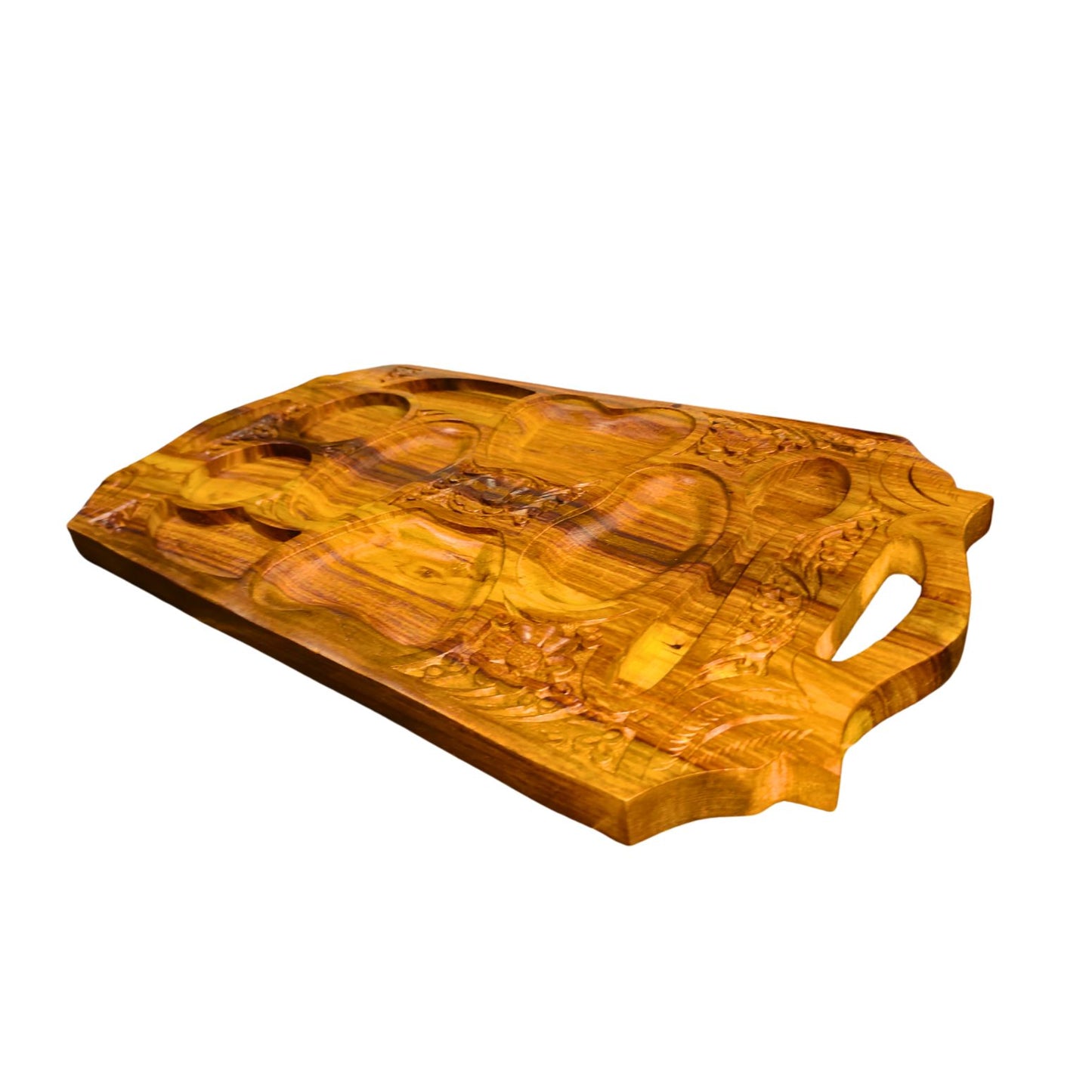 Dry Fruit Serving Tray With Portions and Hand craved