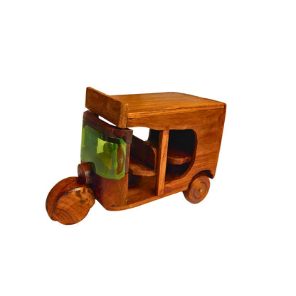 Wooden Handmaded Toy & Decoration Piece (RIKSHAW)-Eco-Friendly, Durable & Safe for Kids | Perfect Gift for Toddlers & Children