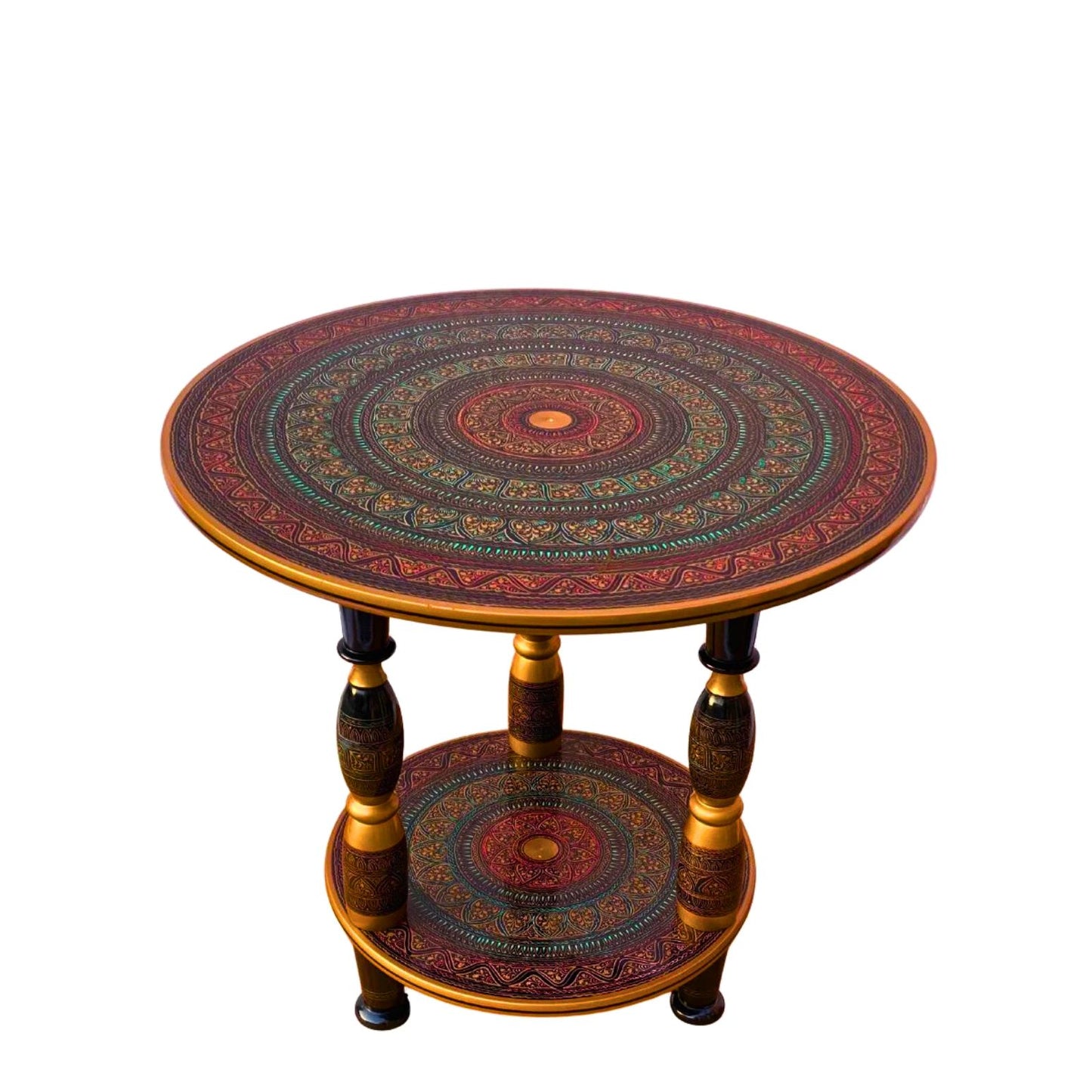 Enamel Lacquer Art-Big Coffee Table 24"