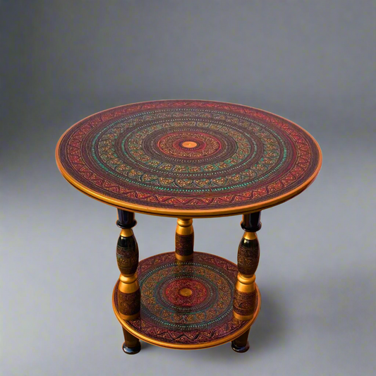 Enamel Lacquer Art-Big Coffee Table 24"