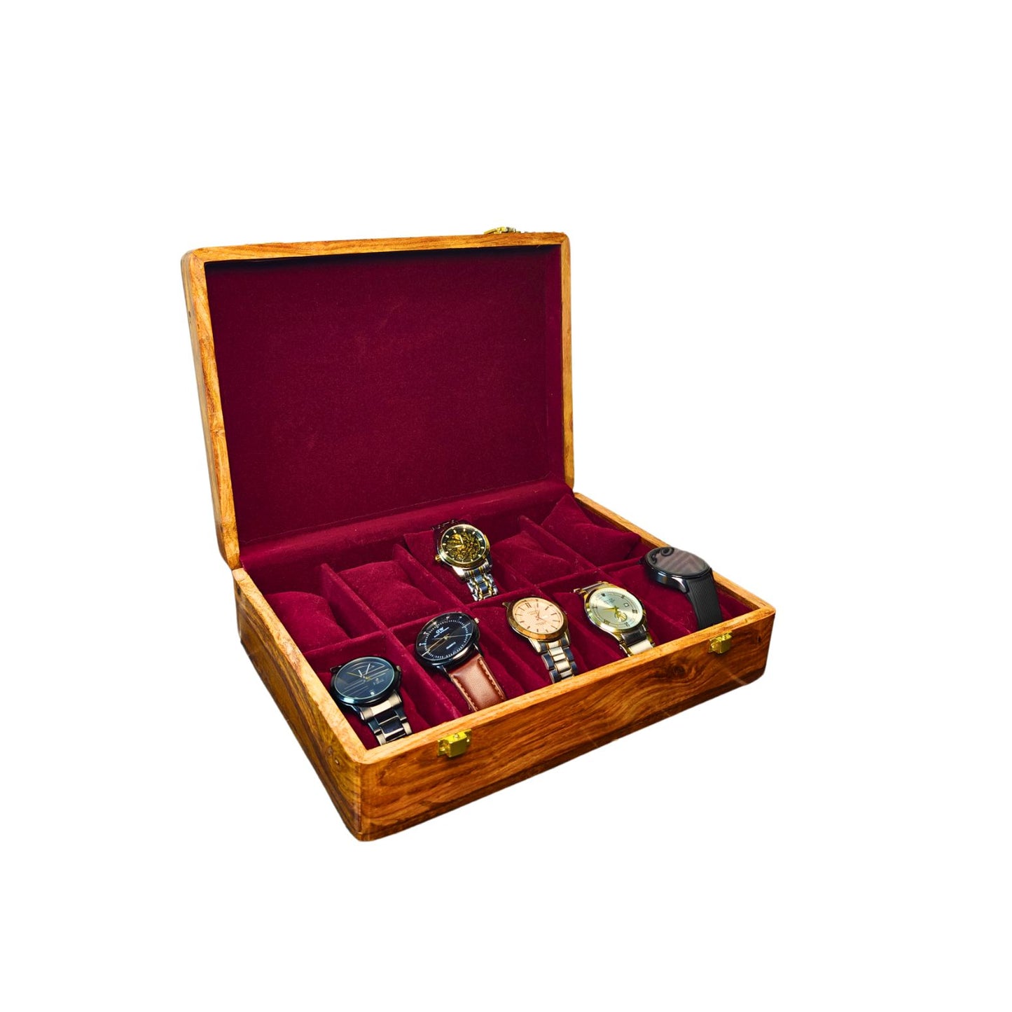 Wooden Watch Box ( 10 Portion ) With  Handmaded product