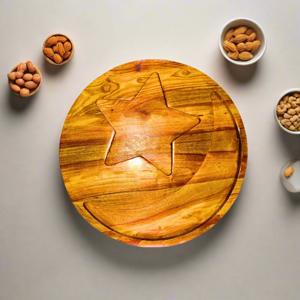 Dry Fruit Tray--In Star & Moon Shape