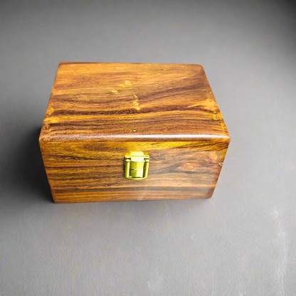 Wooden Watch Box (2 Portion ) With Solid Lid In Pure Shesham Wood