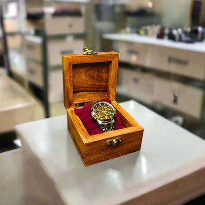 Wooden Watch Box (1 Portion ) With Solid Cover Handmade product