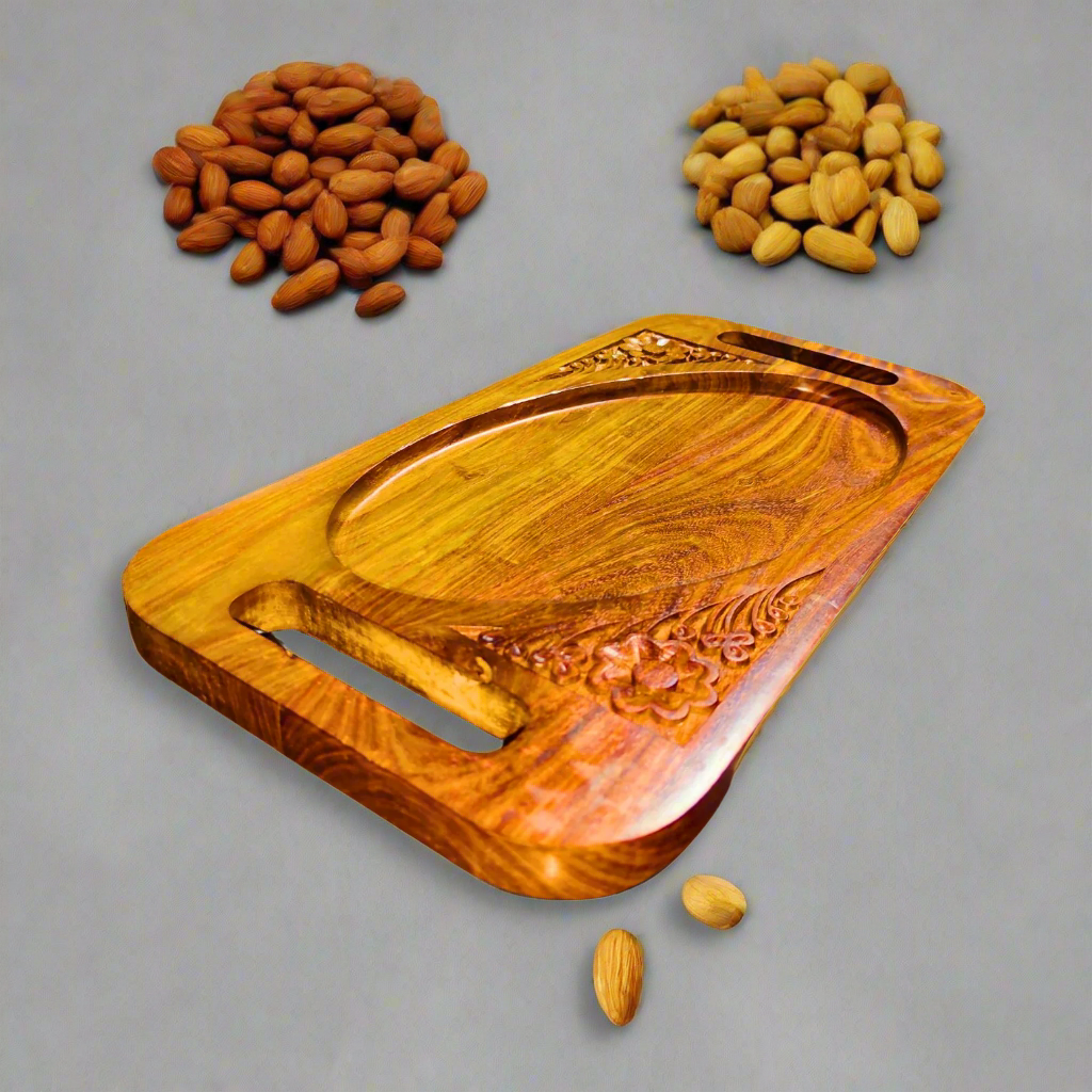 Dry Fruit Serving Tray With Handcraved Work