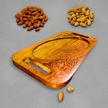 Dry Fruit Serving Tray With Handcraved Work