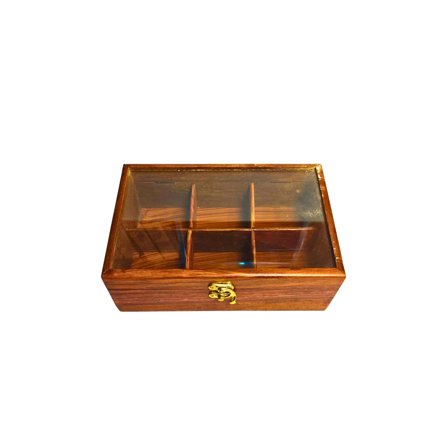 Wooden Masala Spice Box 6 Portion