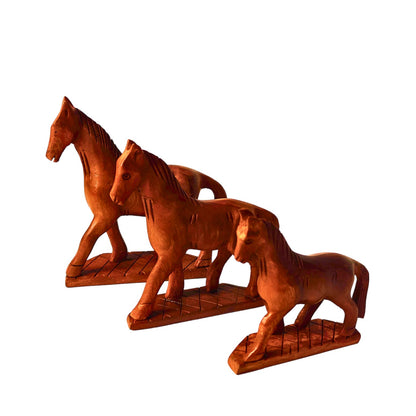 Wooden Handmade Toy ( HORSE) SET OF 3 | Premium Quality