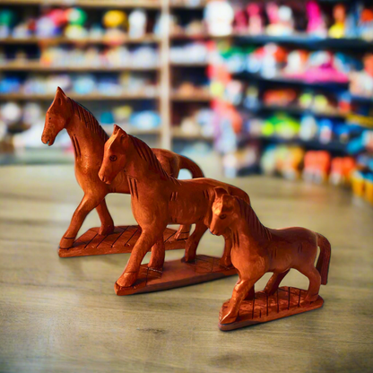 Wooden Handmade Toy ( HORSE) SET OF 3 | Premium Quality