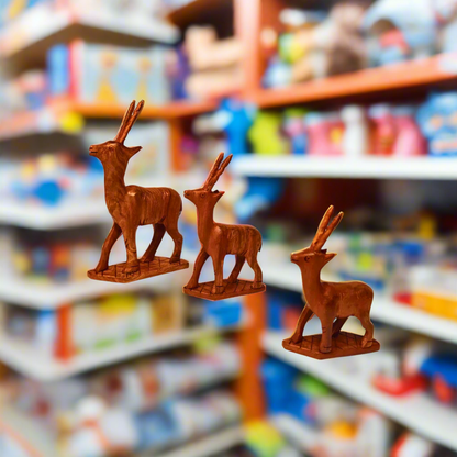 Wooden Handmade Toy (Deer) set of 3 | Premium Quality