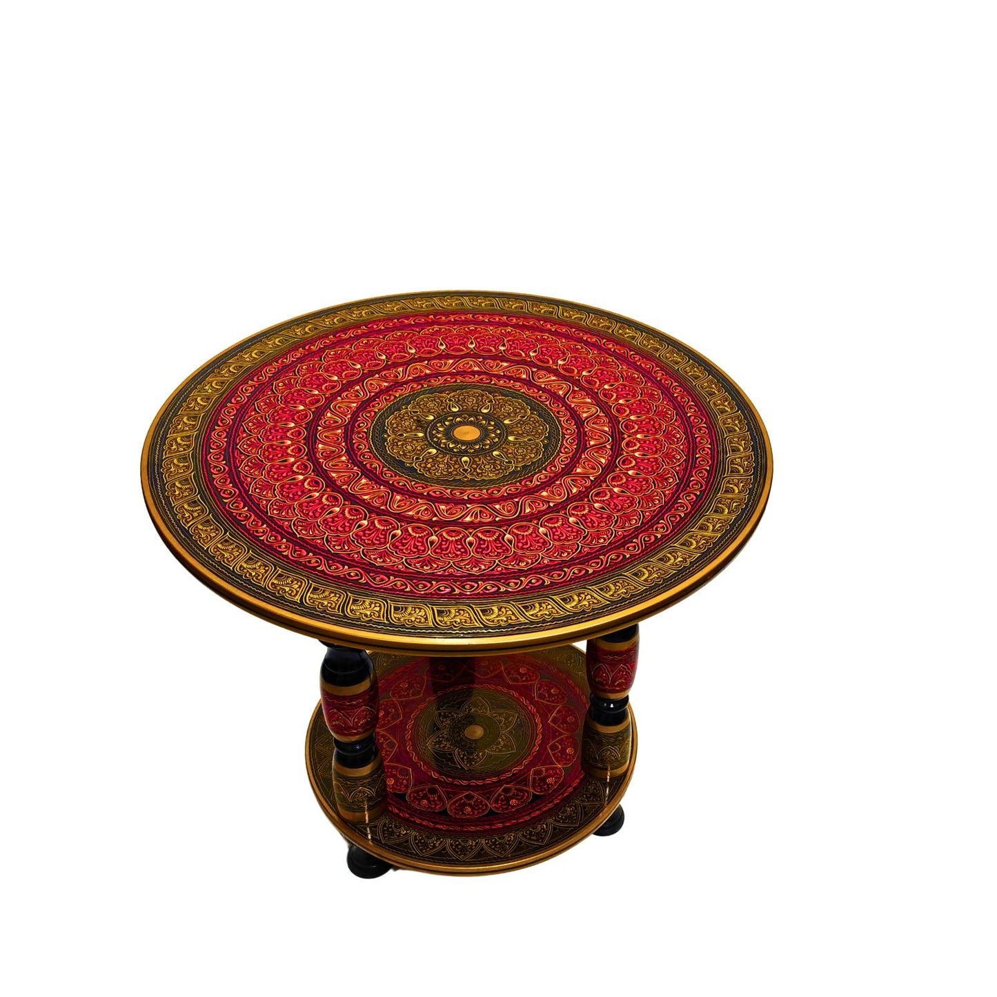 Royal Red Lacquer Art-Coffee Table 24"