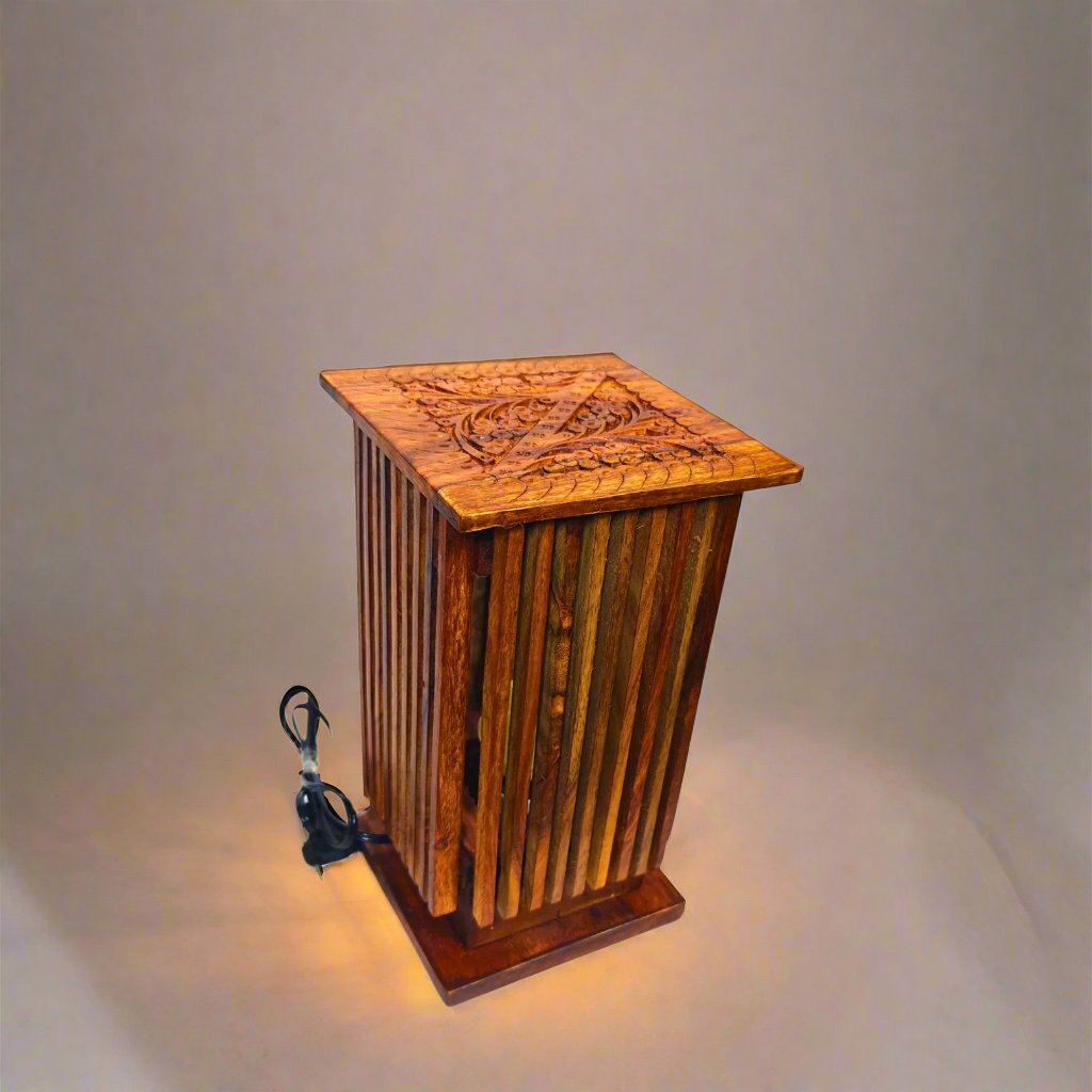 Table Lamp Carving Square