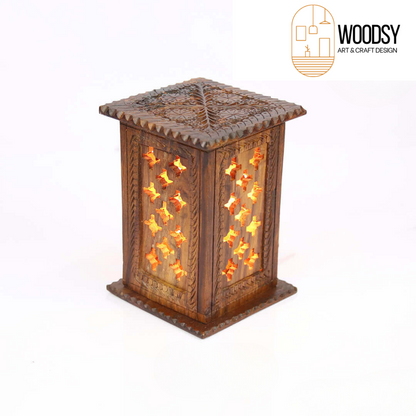 Wooden Table Lamp Carving