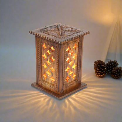 Wooden Table Lamp Carving