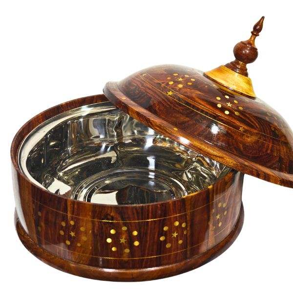 Wooden Large hotpot with steel inside with best ratings