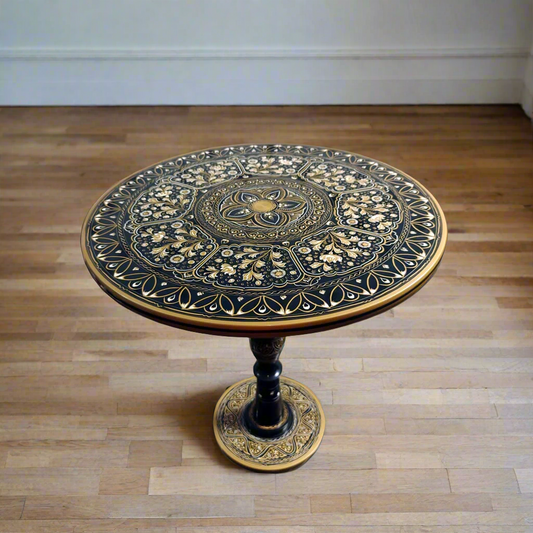 Black & Golden Royal Lacquer Art-Coffee table