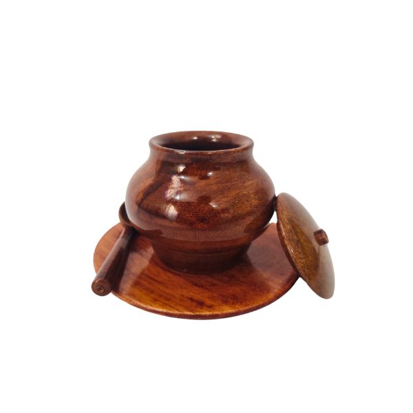 Wooden Sugar Pot