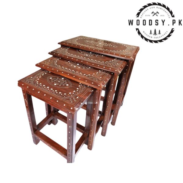 Table Nest Set 4 Pcs Inlay Work