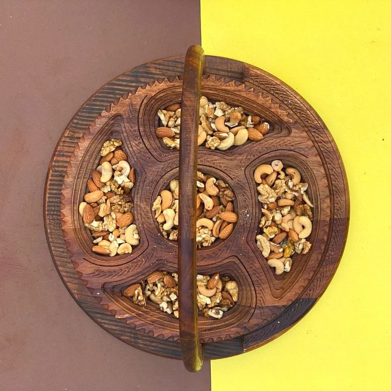 5 Portion Dry Fruit Serving Spring Tray